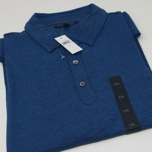 Deep water blue Banana Republic Polo s/sleeve new!